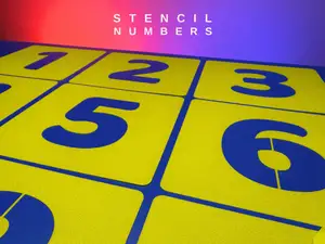 Set of STENCIL NUMBERS from 0 to 9