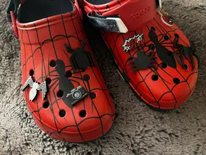 Spider emblem croc charms