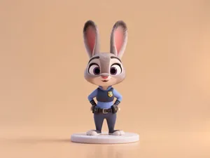 朱迪-疯狂动物城兔子警长-动画电影周边手办