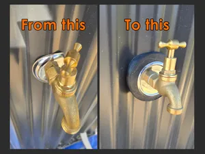 IronWave Wet - Corrugated Iron Tap Backplate