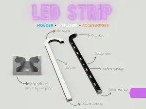 LED Strip v1 Holder - Diffuser - Accessories