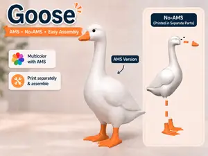 Goose AMS & No-AMS Decor Design Toy Animal duck