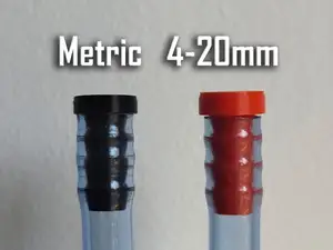 Tube Barbed Cap/ Plug Metric 4-20mm