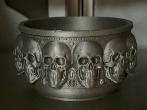 Horror Deko Schüssel mit Totenschädeln