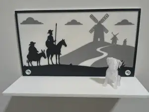 Don Quixote Windmill Wall Shelf