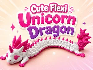 Cute Flexi Unicorn Dragon | Articulated Dragon