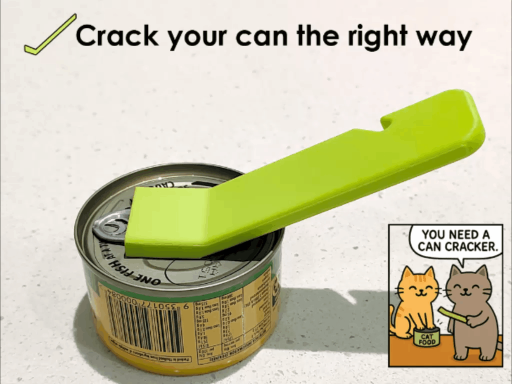 Can Opener - Ring Pull Lever + Food or Soda Cans