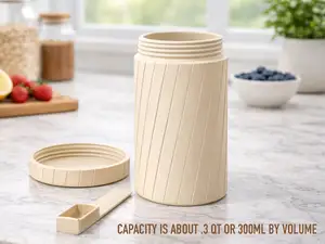 Threaded Lid Container for Powdered products