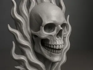 Infernal Whisper – Symbolic Skull Sculpture 