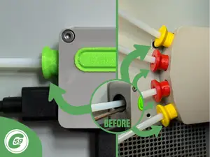 X/P Buffer and Hub PTFE Release Button