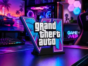GTA VI logo with AMS and NO AMS