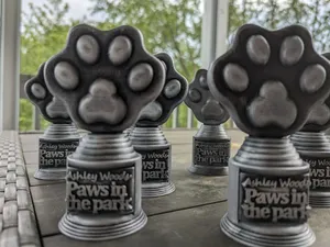 Pet Dog Trophy with Editable Text