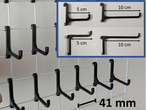Grid Wall Hooks for 1.8 mm dia 41 mm grid distance