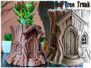 Enchanted Tree Trunk- Planter/Organizer