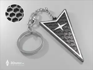 Pontiac honeycomb logo keychain