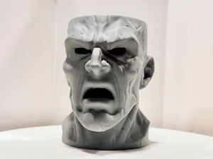 Stone Wretch Cup – Gnarled Face Planter or Holder