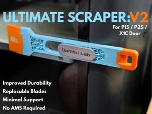 ULTIMATE DOOR SCRAPER V2  (for P1S / P2S / X1C)