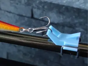 Safety bait holder on the fishing rod