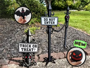 Custom Halloween Sign Lawn Stake Fence or Stand