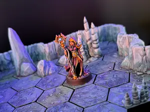 Moon Priest miniature (Supportless - FDM Friendly)