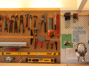 Tool organizer built for IKEA SKADIS pegboards