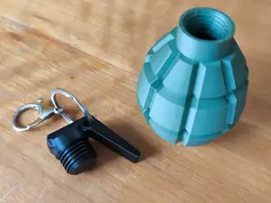 F1 Grenade Keychain Container