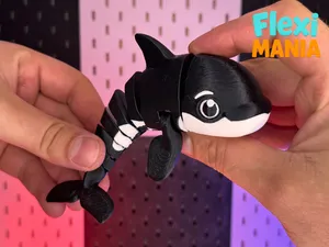 Flexi Cute Orca - Print-in-Place Orca– No Supports