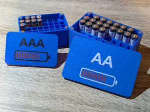 AA AAA C D PP3 Compact Battery Box Magnetic Lid