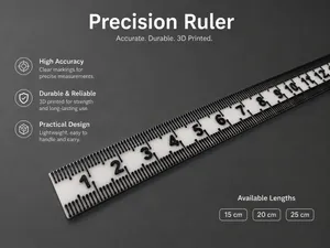 Precision Metric Rulers | 15 cm • 20 cm • 25 cm