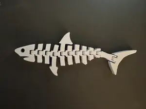 Articulating shark keychain (Quick print)
