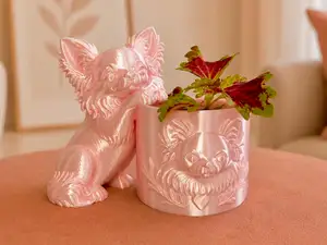 Chihuahua Long Haired Planter
