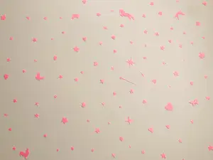 Glow in the dark celling and wall star decor
