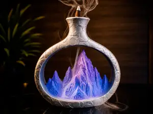 Mountain portal backflow incense burner