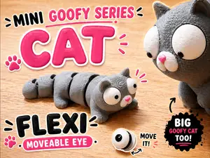 Mini Goofy series – CAT flexi, Movable Eyes
