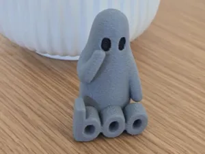 Cute Sitting Ghost Figurine