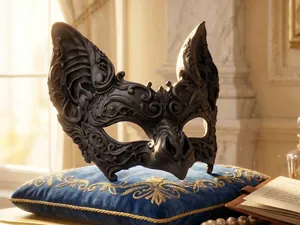 Baroque Gothic Bat Masquerade Mask