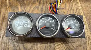 flat 52mm 3 gauge plate to cover single din radio