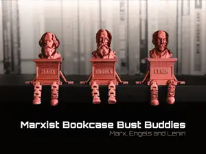 Marx, Engels and Lenin | Bookcase Bust Buddies