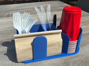 BBQ Party Organizer | Cup & Utensil Caddy