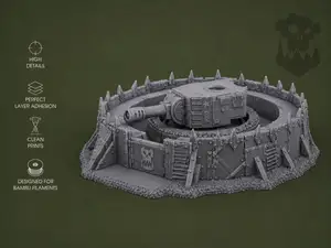 Ork Gun Pit Fortress – Grimdark Tabletop Terrain
