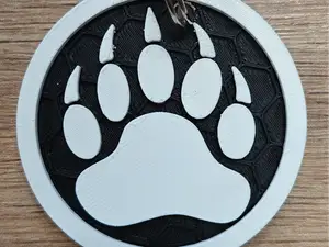 Bear Paw Keychain (Honeycomb)