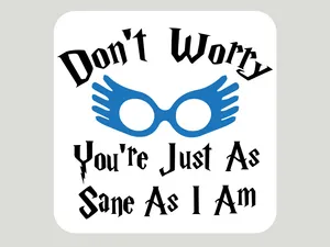 Harry Potter Luna Lovegood 'Sane' Coaster