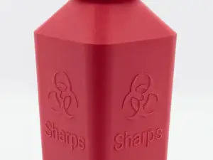 Sharps disposal container
