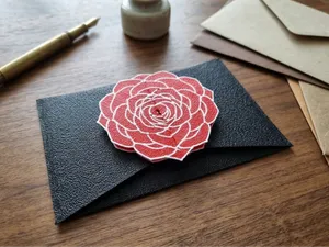 Rose Foldable Gift Envelope (Enveloppe Rose)