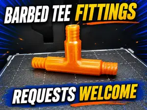 Hose Barbed Tee Fittings - 3/4" 1/4" Mix