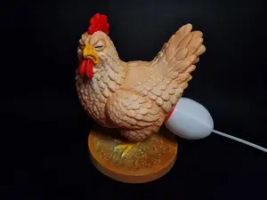 Chicken lamp - hand painted