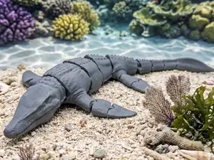 Realistic Articulated Mosasaur Flexi