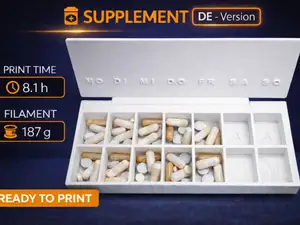 Supplements Organizer | AM / PM Pill Box | 