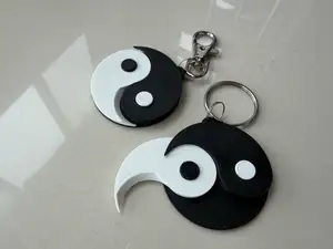 开箱小刀，也是太极图钥匙链/解压小刀