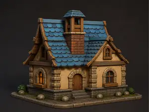 Medieval Fantasy Cottage – Miniature House Diorama